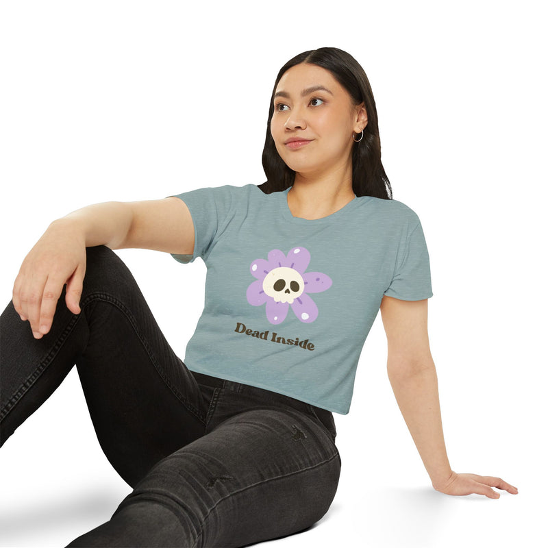 Women's Festival Crop Top - "Dead Inside" Graphic Tee