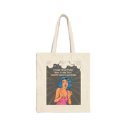 Retro Pop Art Tote Bag - "I Think I'm Getting Real Close to a Grippy Socks Vacation" Cotton Canvas Shopper