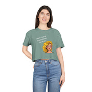 Women's Crop Tee — Retro Pop Art Girl 'I Wanna Be 14 Again' T-Shirt Top