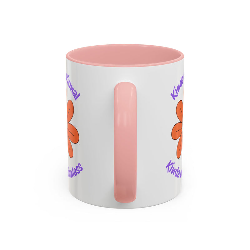 Coffee or Tea Mug — "Kinda Emotional, Kinda Emotionless" Floral Skull Accent Mug