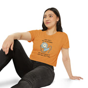 Women's Crop Top T-shirt — 'I Knew Who I Was This Morning' Wonderland Graphic Tee
