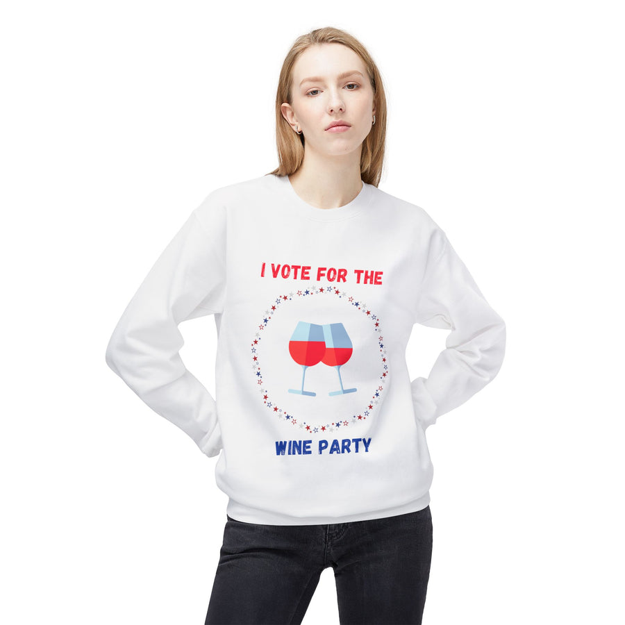 Wine Party - Unisex Midweight Softstyle Fleece Crewneck Sweatshirt