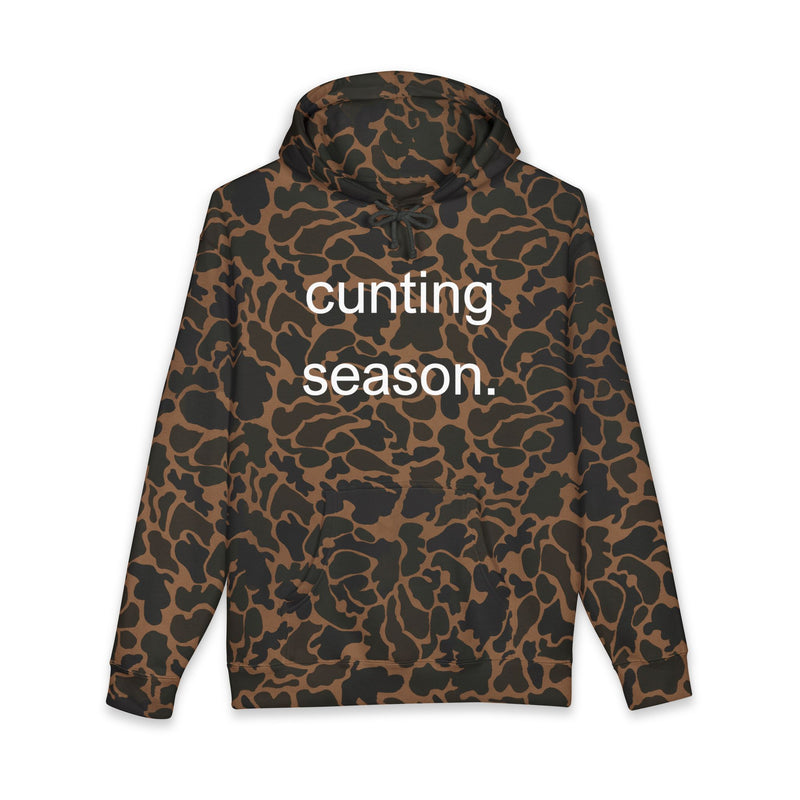 Statement Hoodie "Cunting Season" Minimalist Text Graphic Hooded Sweatshirt