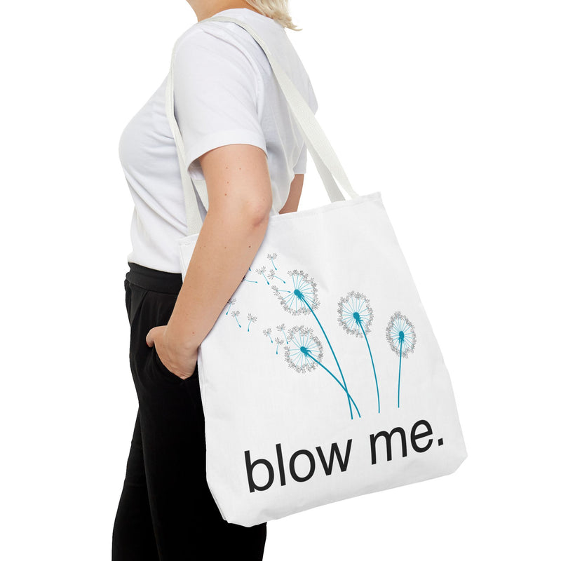 Large 18" x 18" Tote Bag — Dandelion "Blow Me" Tote