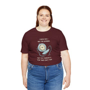 Graphic T‑Shirt — 'I Knew Who I Was This Morning'  Wonderland Quote Tee