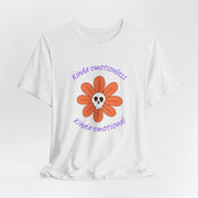 Graphic Tee - Kinda Emotionless Kinda Emotional Floral Skull Mental Health Awareness T-Shirt