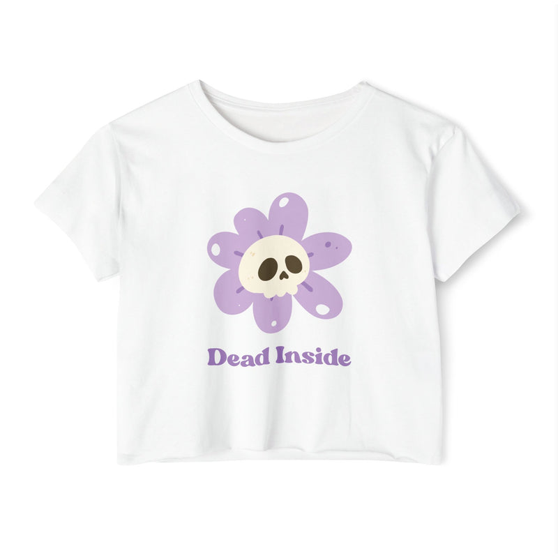 Women's Festival Crop Top - "Dead Inside" Graphic Tee