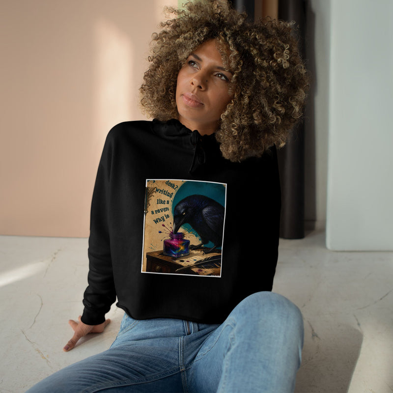 Wonderland "Why is a Raven Like a Writing Desk" Lane Seven Crop Hoodie