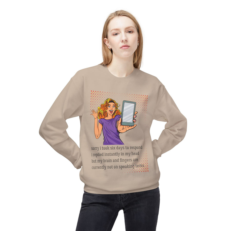 Message Delay - Unisex Midweight Softstyle Fleece Crewneck Sweatshirt