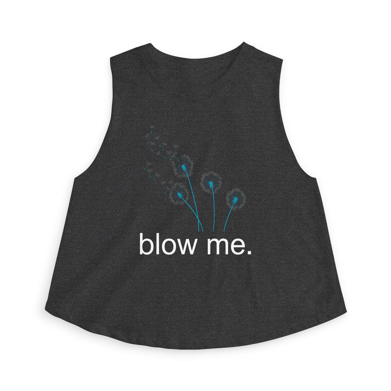 Festival Crop Top — Dandelion "blow me." Graphic Tank