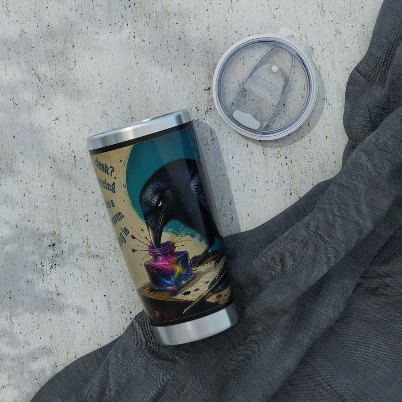 Wonderland 'Why is a Raven Like a Writing Desk' Stainless Steel Insulated Vagabond Tumbler