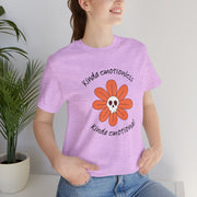 Graphic Tee - Kinda Emotionless Kinda Emotional Floral Skull Mental Health Awareness T-Shirt