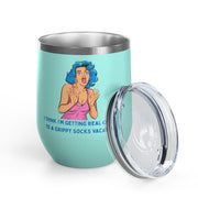 Grippy Sock Vacation Pop Art Wine Tumbler - Stainless Steel 12oz