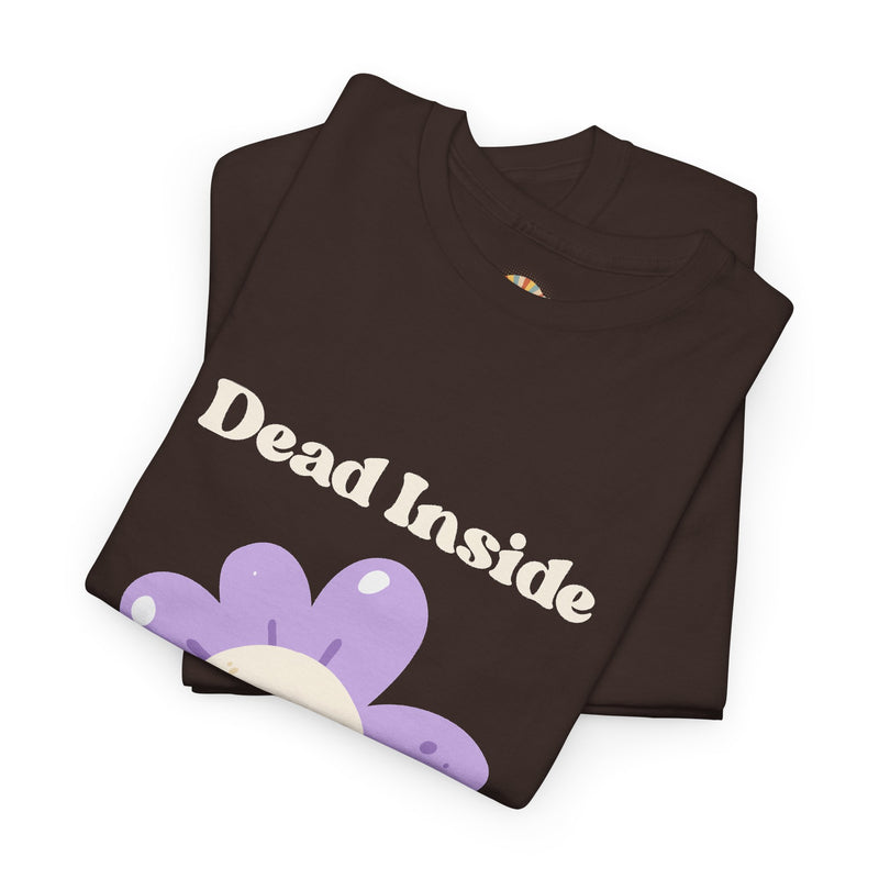 Graphic Tee — "Dead Inside" Skull Flower Mental Health Awareness T-Shirt