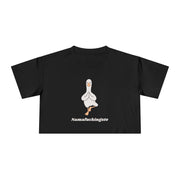 Yoga Duck Women's Crop Tee — 'Namafuckingaste' Graphic T-shirt Top