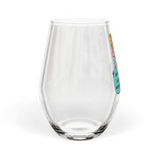 Stemless Wine Glass – Funny Pop Art Quote: “Why Does Drunk Me Always Have More Money Than Sober Me?”