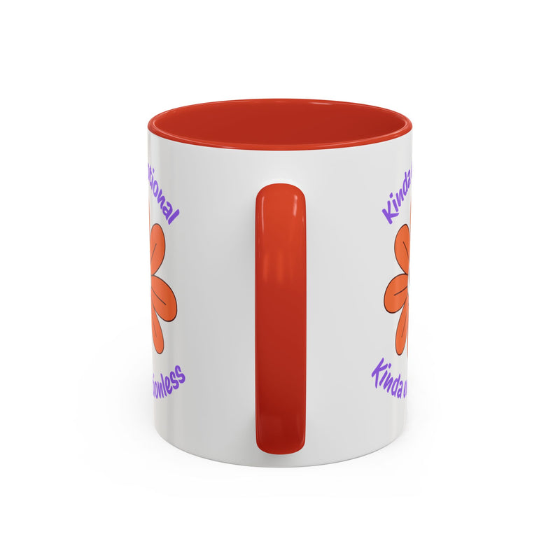 Coffee or Tea Mug — "Kinda Emotional, Kinda Emotionless" Floral Skull Accent Mug