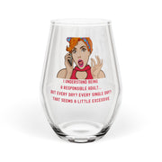 Pop Art Wine Glass – Responsible Adult
