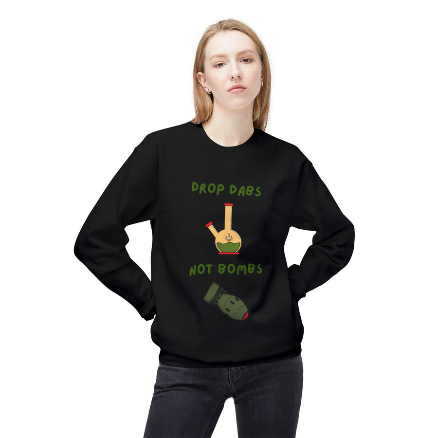 Drop Dabs Not Bombs - Unisex Midweight Softstyle Fleece Crewneck Sweatshirt