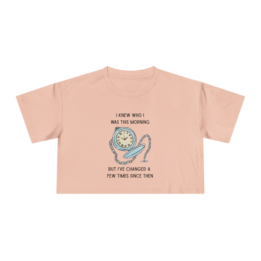 Crop Tee —  "I Knew Who I Was This Morning..." Wonderland T-shirt Top