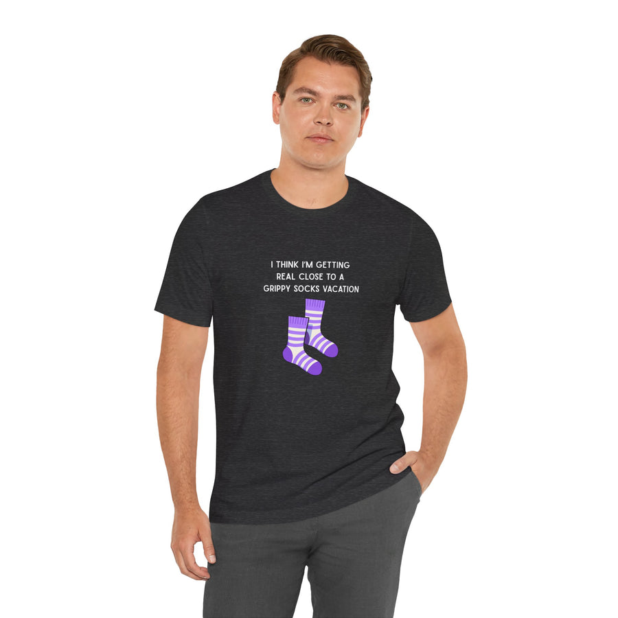 Graphic Tee - "Grippy Socks Vacation" Mental Health Awareness T-Shirt