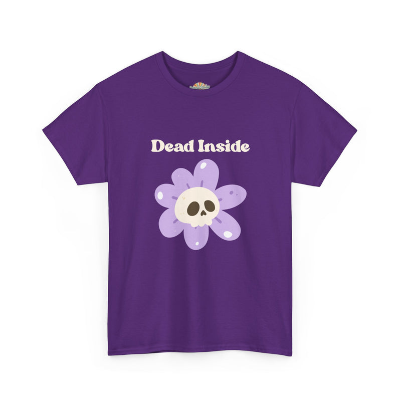 Graphic Tee — "Dead Inside" Skull Flower Mental Health Awareness T-Shirt