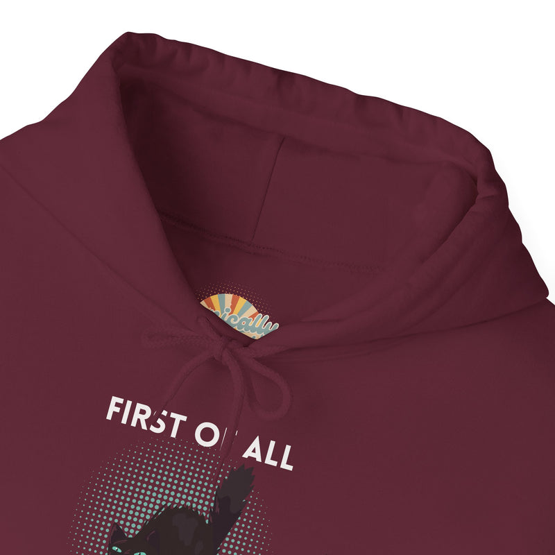 Sassy Cat Unisex Hoodie — "...I Am A Fucking Delight!" Graphic Hooded Sweatshirt