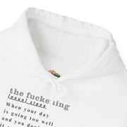 Graphic Hoodie — Minimalist 'the fuckening' Definition Hooded Sweatshirt