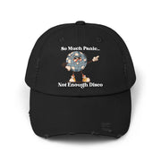 Distressed Cap — "So Much Panic... Not Enough Disco" Retro Disco Baseball Hat