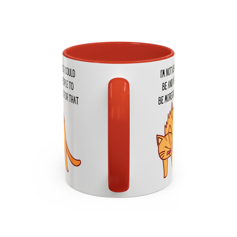 Coffee or Tea Mug - "I'm Not As Mean As I Could Be" Sassy Cat Accent Mug (11/15oz)