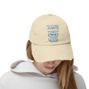Sassy Cat Distressed Cap — "Tell Me To Smile One More Time" Baseball Hat