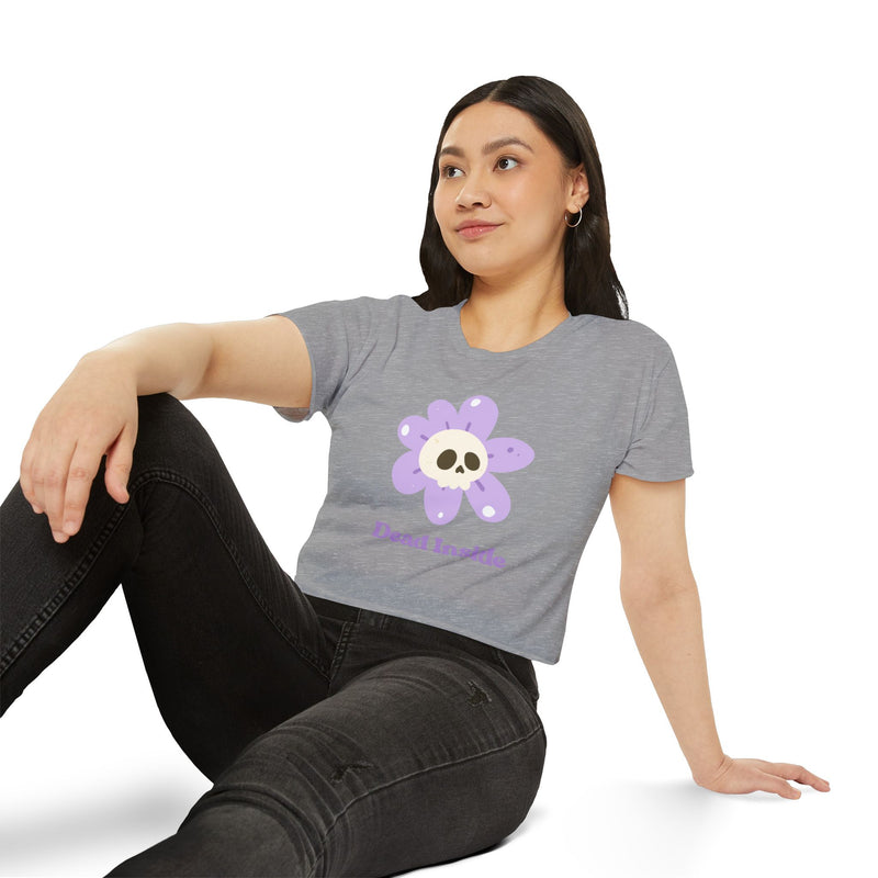 Women's Festival Crop Top Tee - Dead Inside
