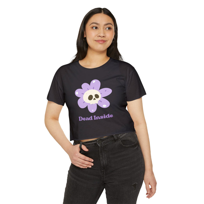 Women's Festival Crop Top Tee - Dead Inside