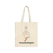 "Namafuckingste" Yoga Goose Tote Bag — Canvas Shopping Bag