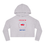 Wine Party - Women’s Cropped Hooded Sweatshirt