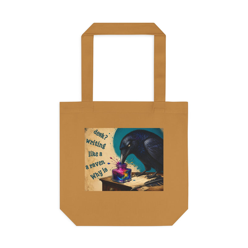 Wonderland "Why is a Raven Like a Writing Desk?" Cotton Tote Bag