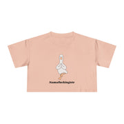 Yoga Duck Women's Crop Tee — 'Namafuckingaste' Graphic T-shirt Top