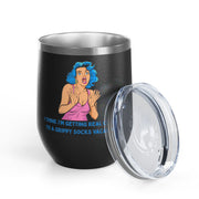 Grippy Sock Vacation Pop Art Wine Tumbler - Stainless Steel 12oz