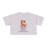Women's Crop Top T-Shirt — Retro Pop Art 'Being Responsible Every Day?' Graphic Crop Tee