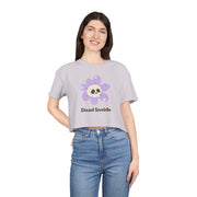 Dead Inside Floral Skull Crop Tee — Women's Graphic T-Shirt Top