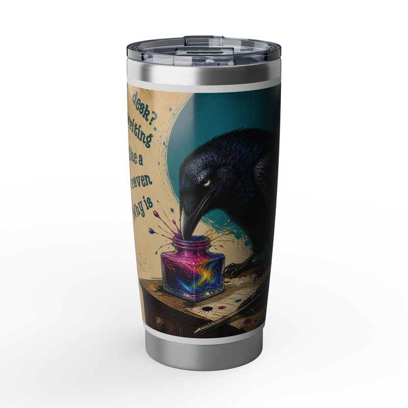 Wonderland 'Why is a Raven Like a Writing Desk' Stainless Steel Insulated Vagabond Tumbler