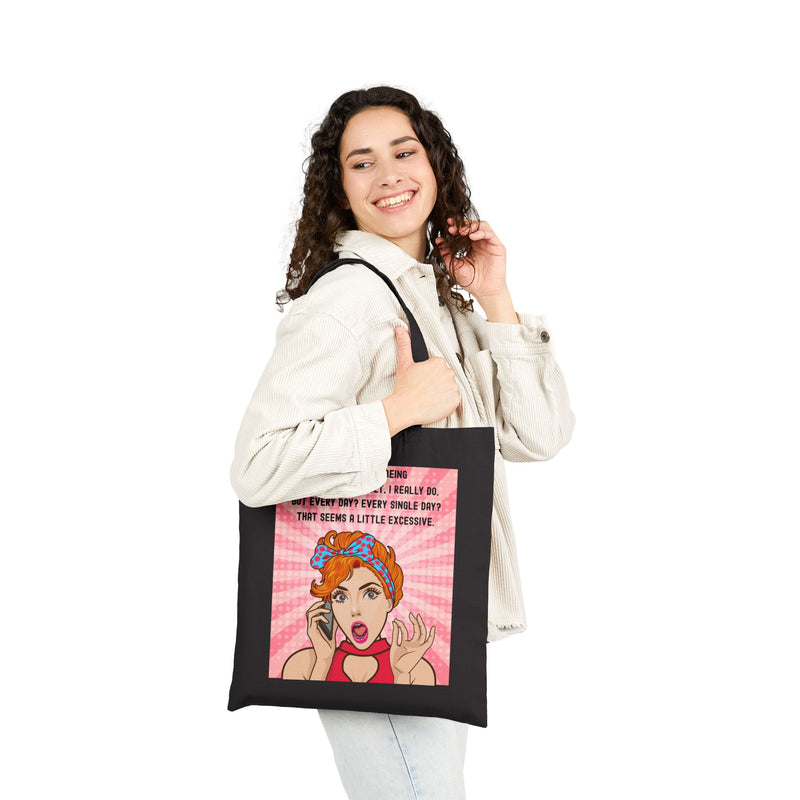 Tote Bag — Retro Pop Art 'I Understand Being a Responsible Adult…' Cotton Canvas Tote
