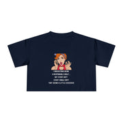 Women's Crop Top T-Shirt — Retro Pop Art 'Being Responsible Every Day?' Graphic Crop Tee