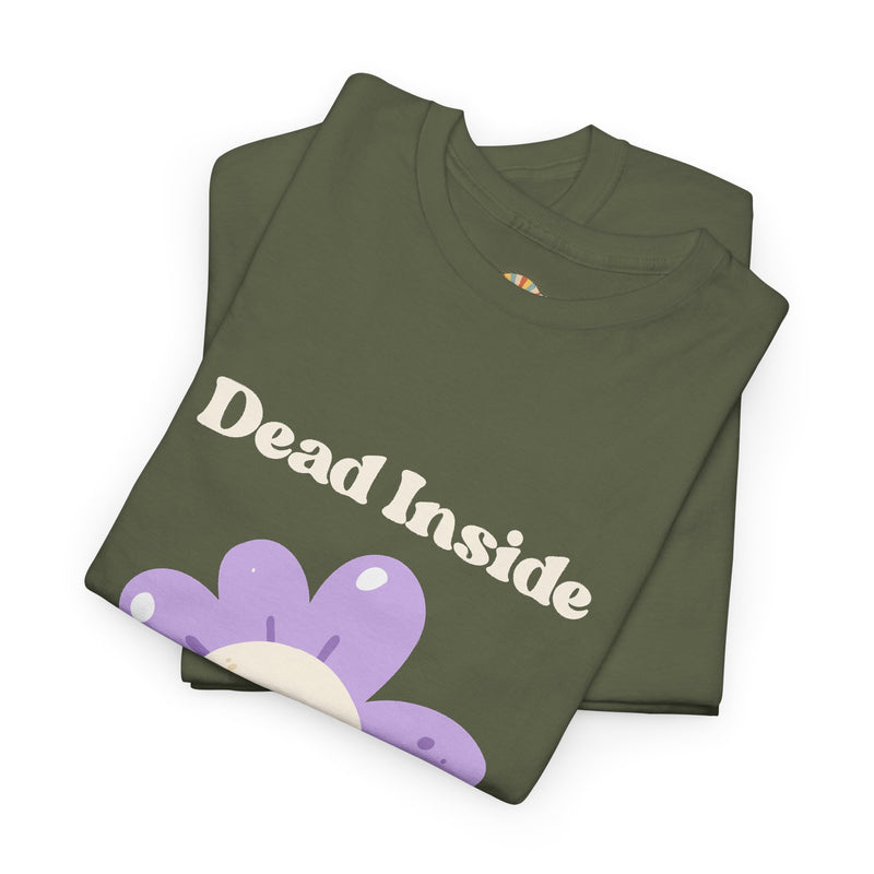 Graphic Tee — "Dead Inside" Skull Flower Mental Health Awareness T-Shirt