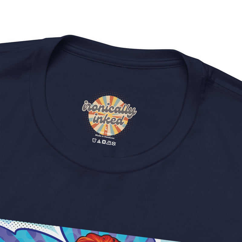 Retro Pop Art Tee – "I Need to Teach My Facial Expressions to Use Their Inside Voice" Graphic T-Shirt