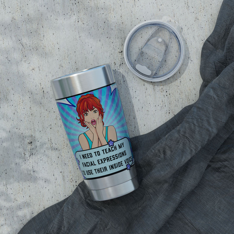 Retro Pop Art 'Facial Expressions' Vagabond 20oz Tumbler