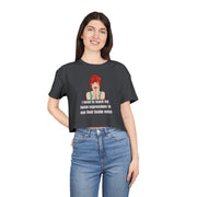 Pop Art Crop Tee — "I need to teach my facial expressions to use their inside voice" Graphic T-shirt Top