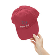 "Blow Me" Dandelion Cap — Distressed Baseball Hat