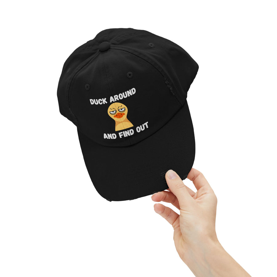 Baseball Hat "Duck Around and Find Out" Distressed Cap