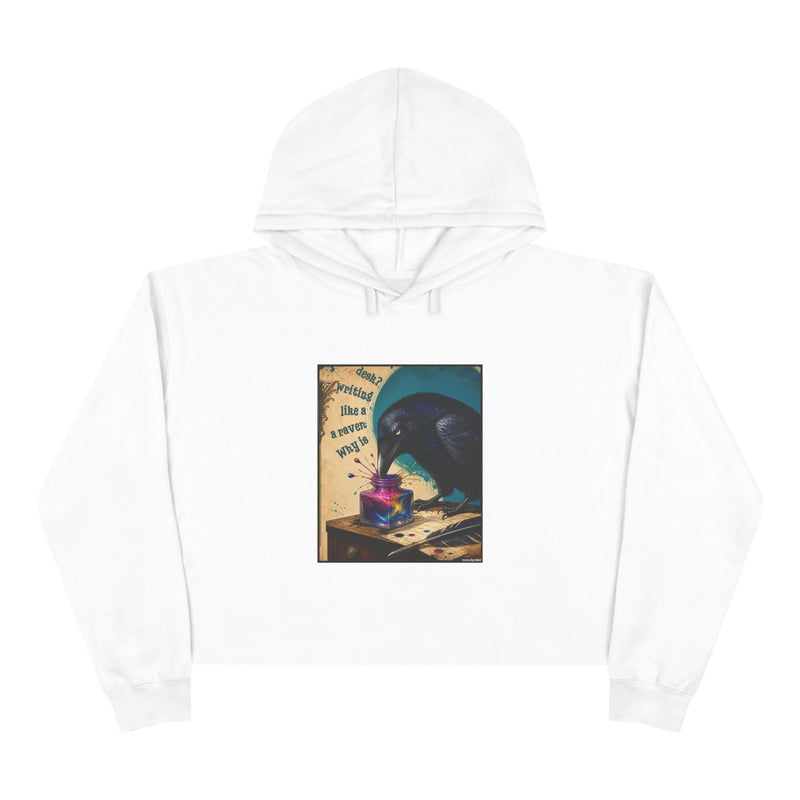 Wonderland "Why is a Raven Like a Writing Desk" Lane Seven Crop Hoodie